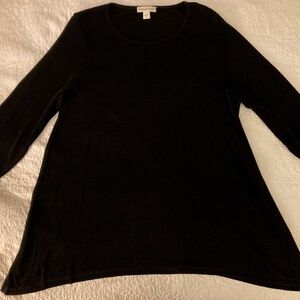Coldwater Creek XL Black Blouse
